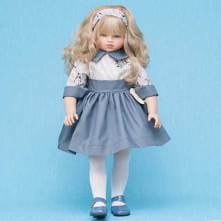 Кукла Эли в синем платье, 60 см. 